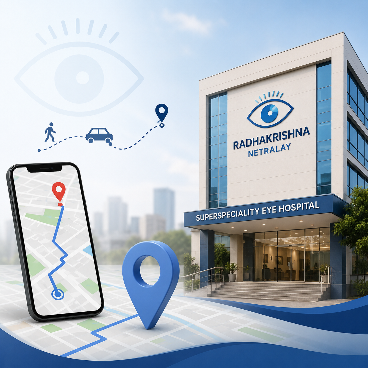 How to reach Radhakrishna Netralay?