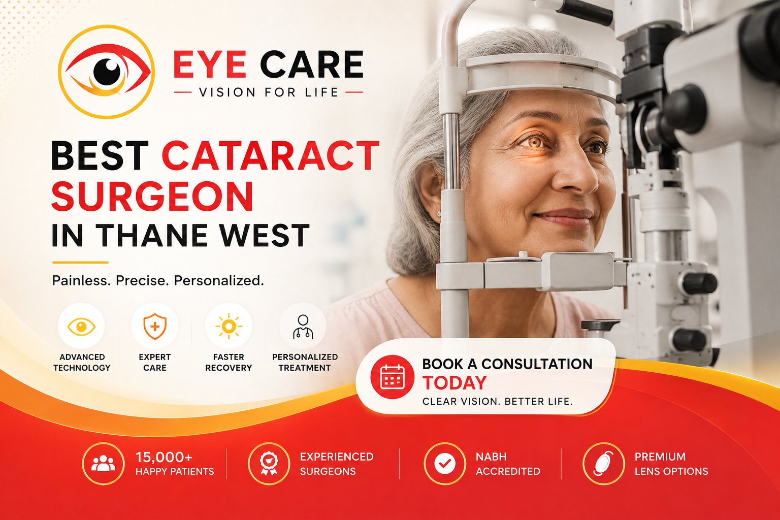 Best Cataract Surgeon in Thane performing advanced cataract eye examination with modern technology for safe and painless vision care.